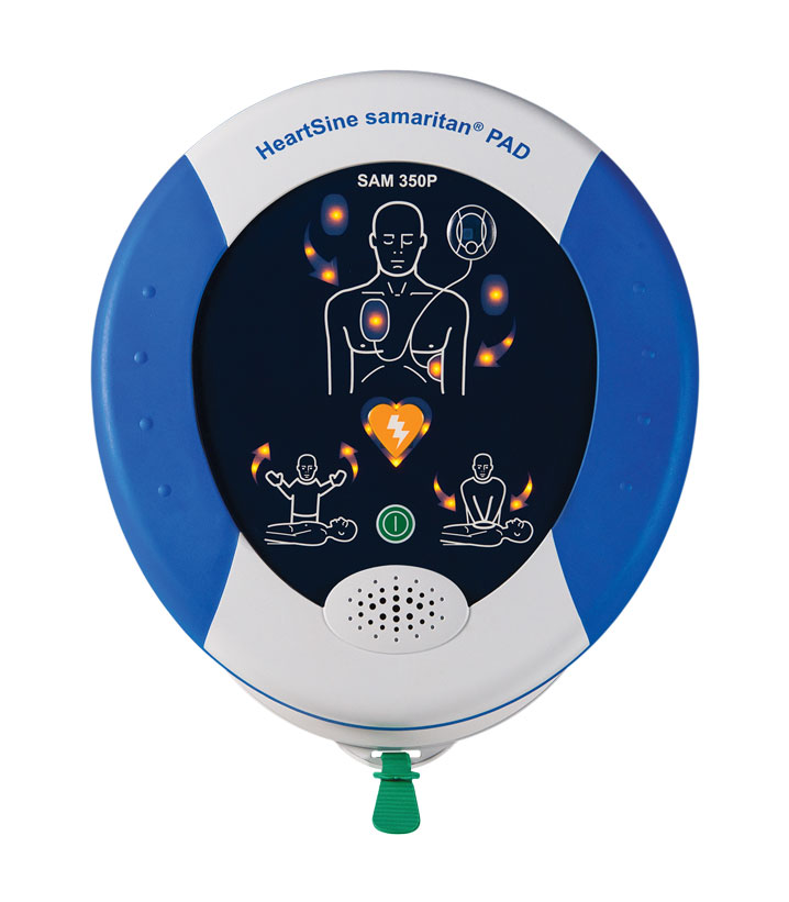 HeartSine Samaritan PAD 350P defibrillator device front view