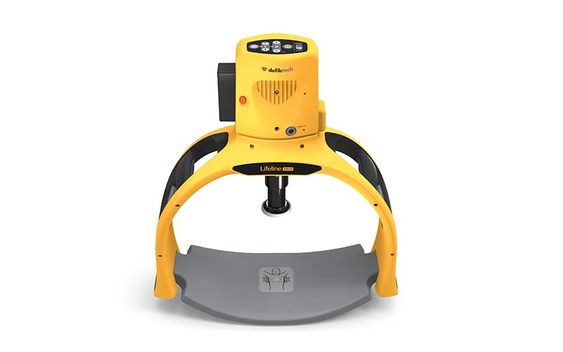 Yellow automated CPR chest compression device