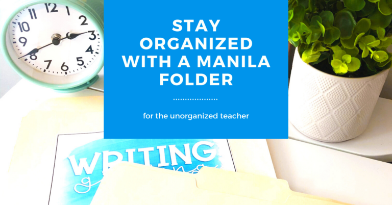 Stay Organized with a Simple Manila Folder