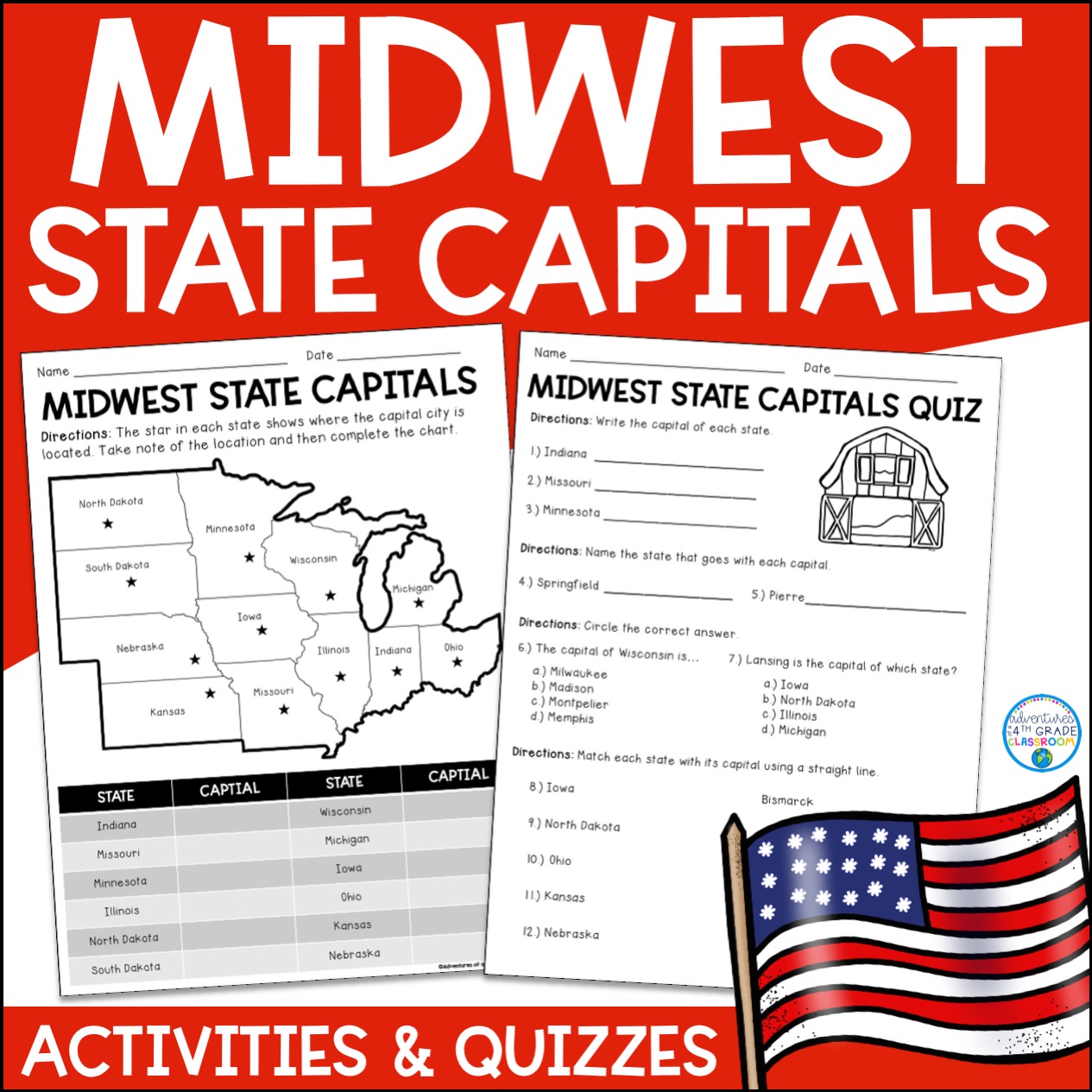 Midwest Region State Capitals