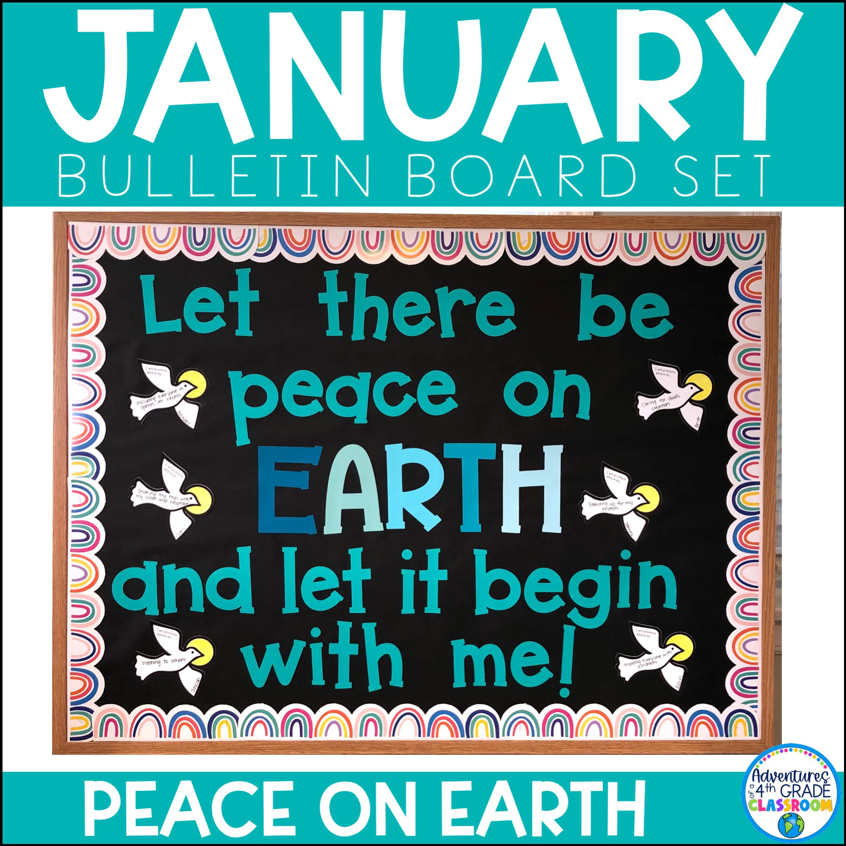 January Bulletin Board Set | Peace on Earth
