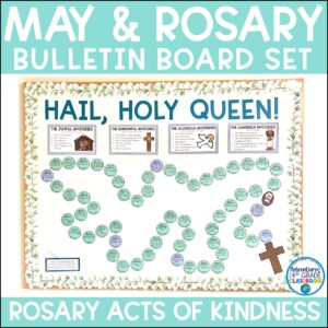 May Bulletin Board Set | Rosary & Mary