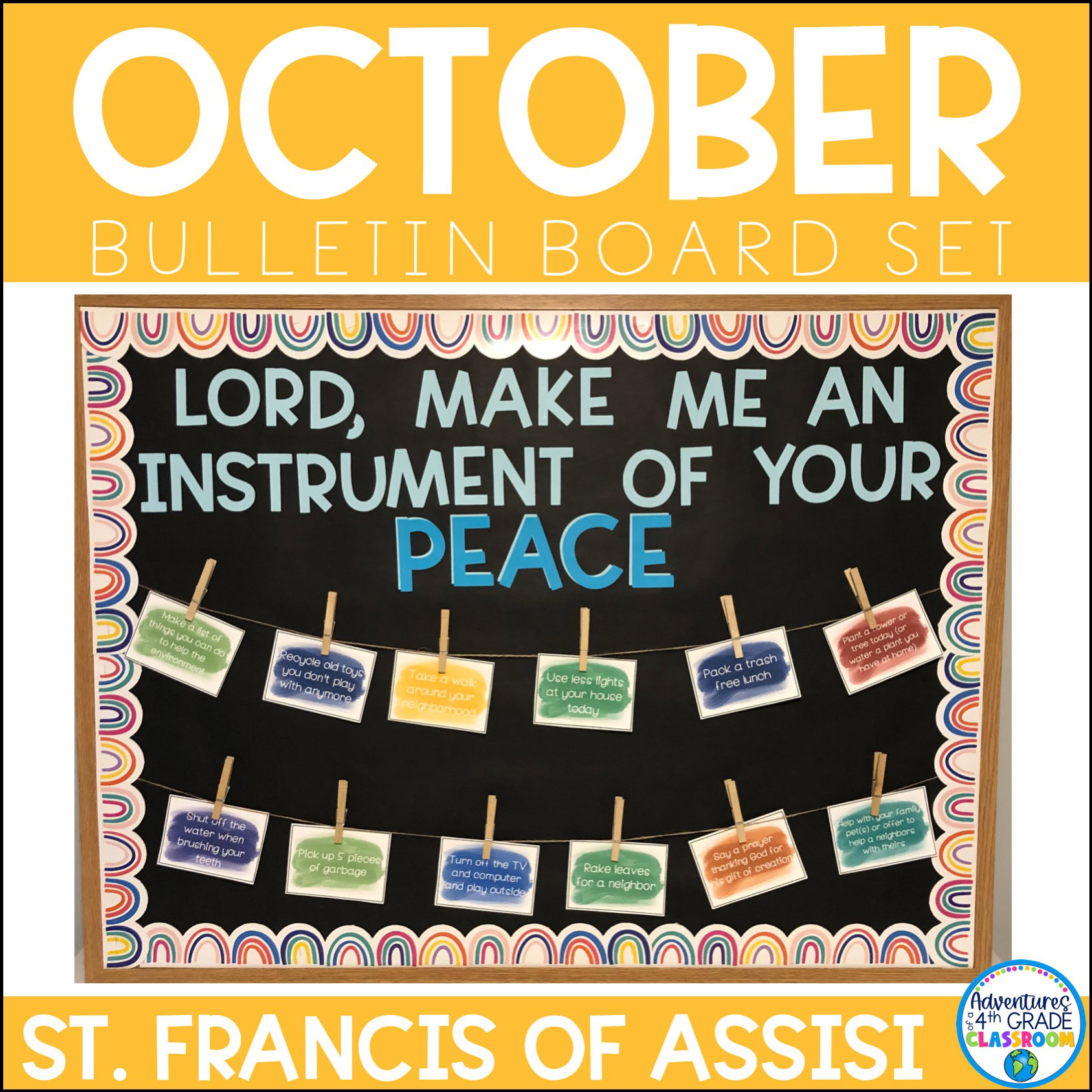 October Bulletin Board Set | St. Francis of Assisi