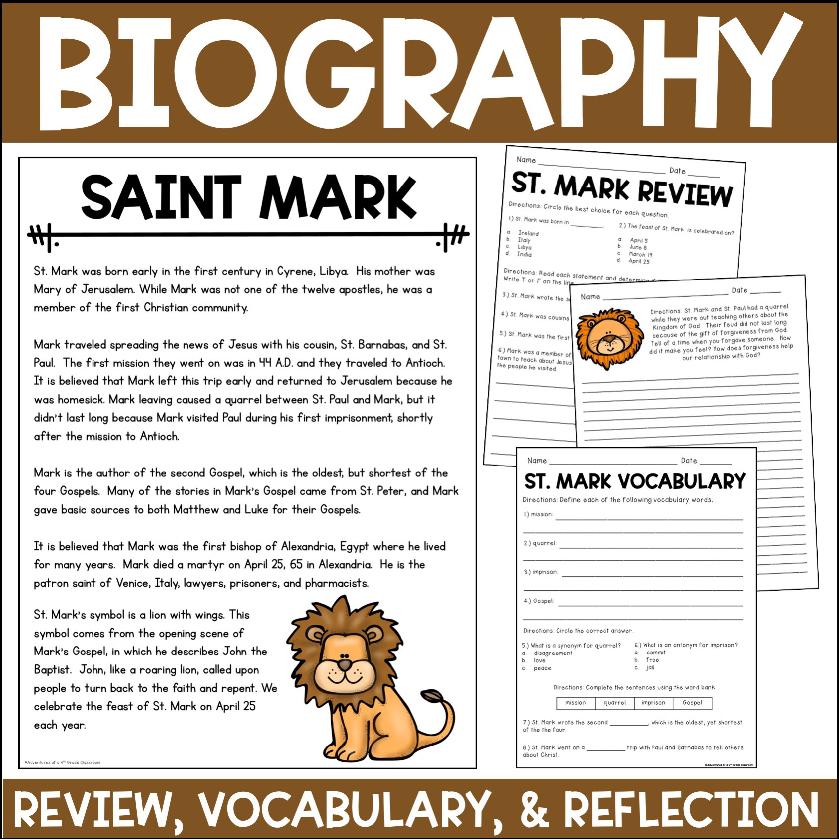 St. Mark Biography & Activities - Image 2
