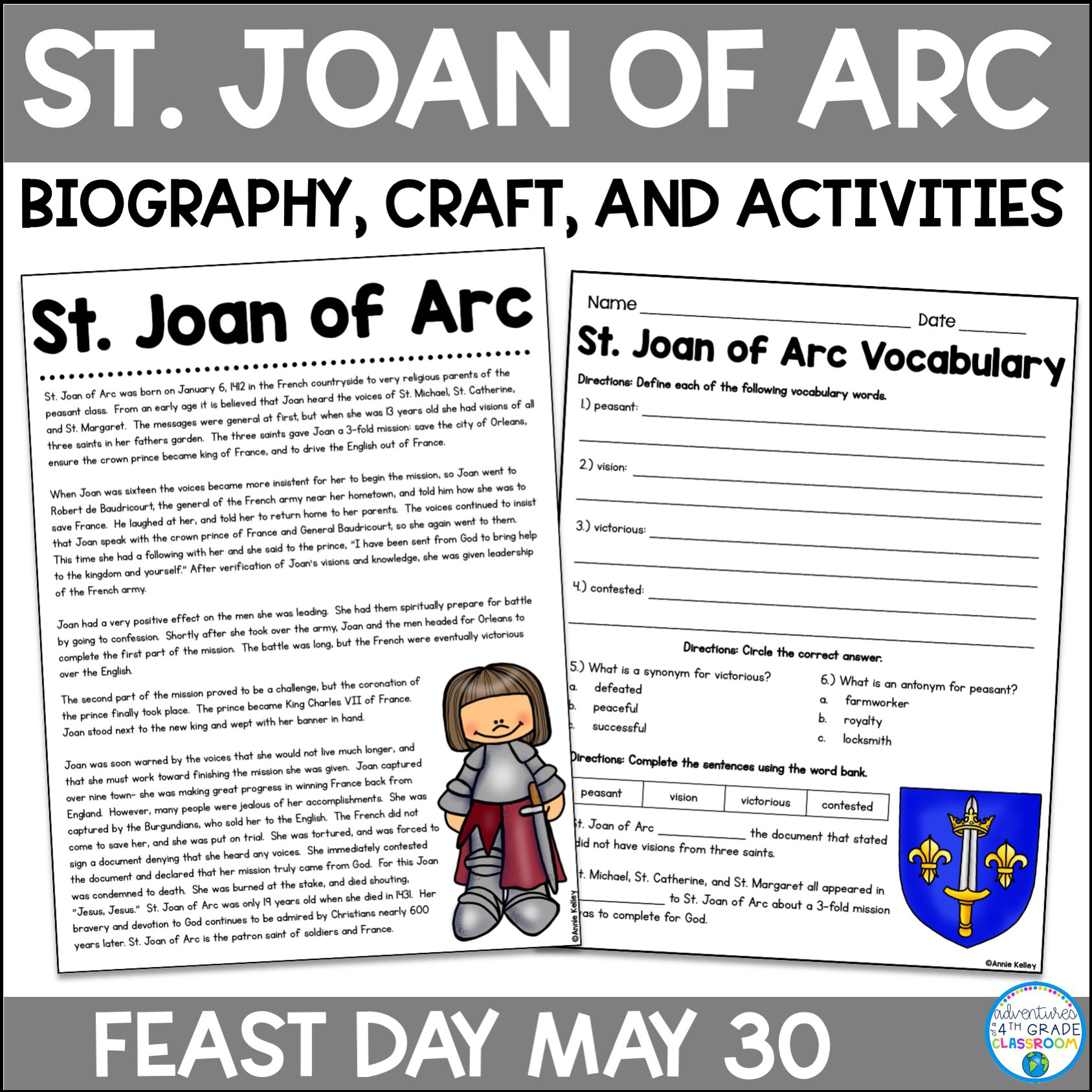 St. Joan of Arc Biography & Activities