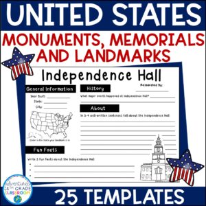 National Monuments, Memorials, & Landmark Report Templates