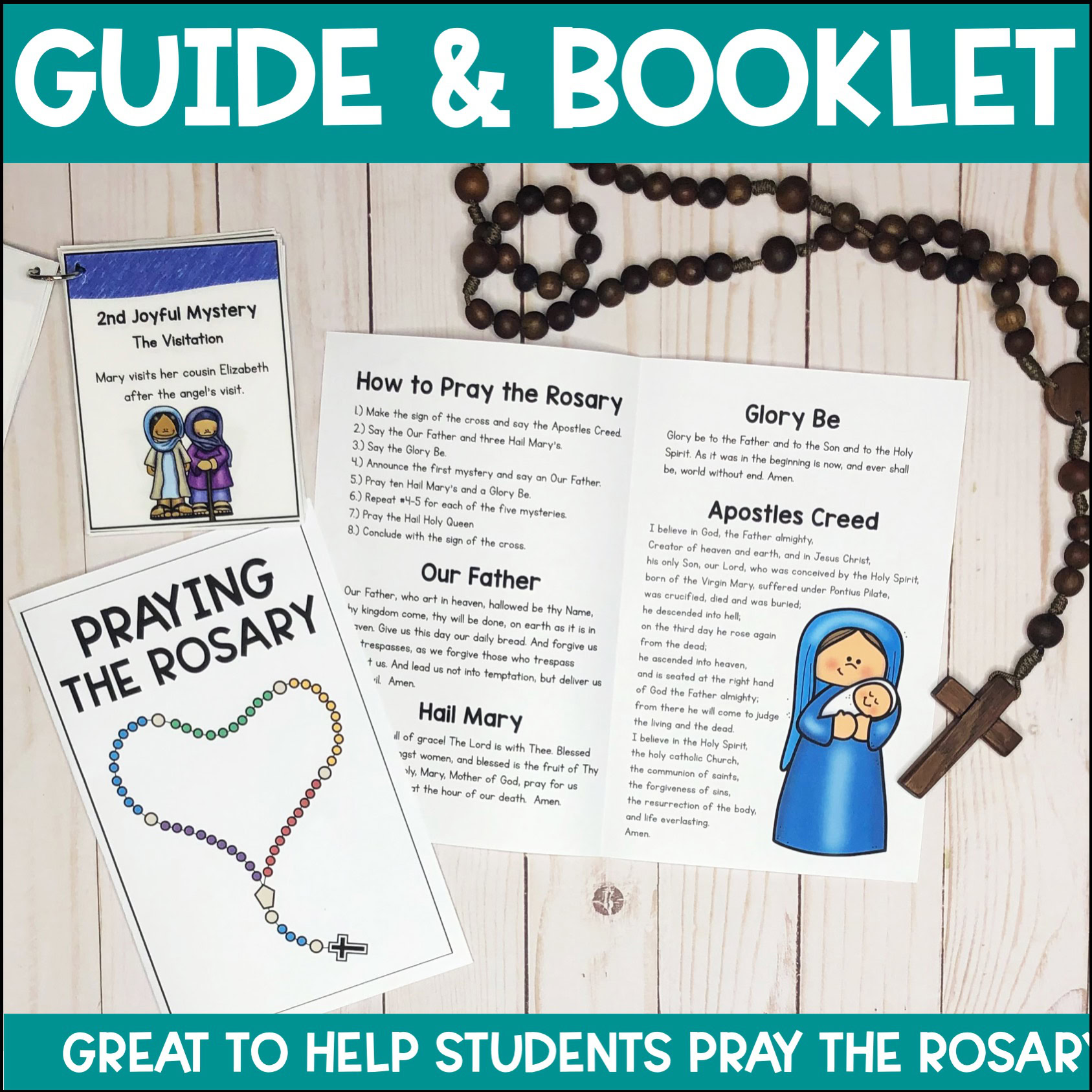 Rosary Bulletin Board & Activities Bundle - Image 2