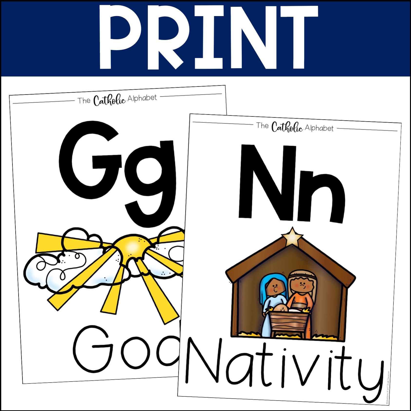 Catholic Alphabet Posters - Image 2