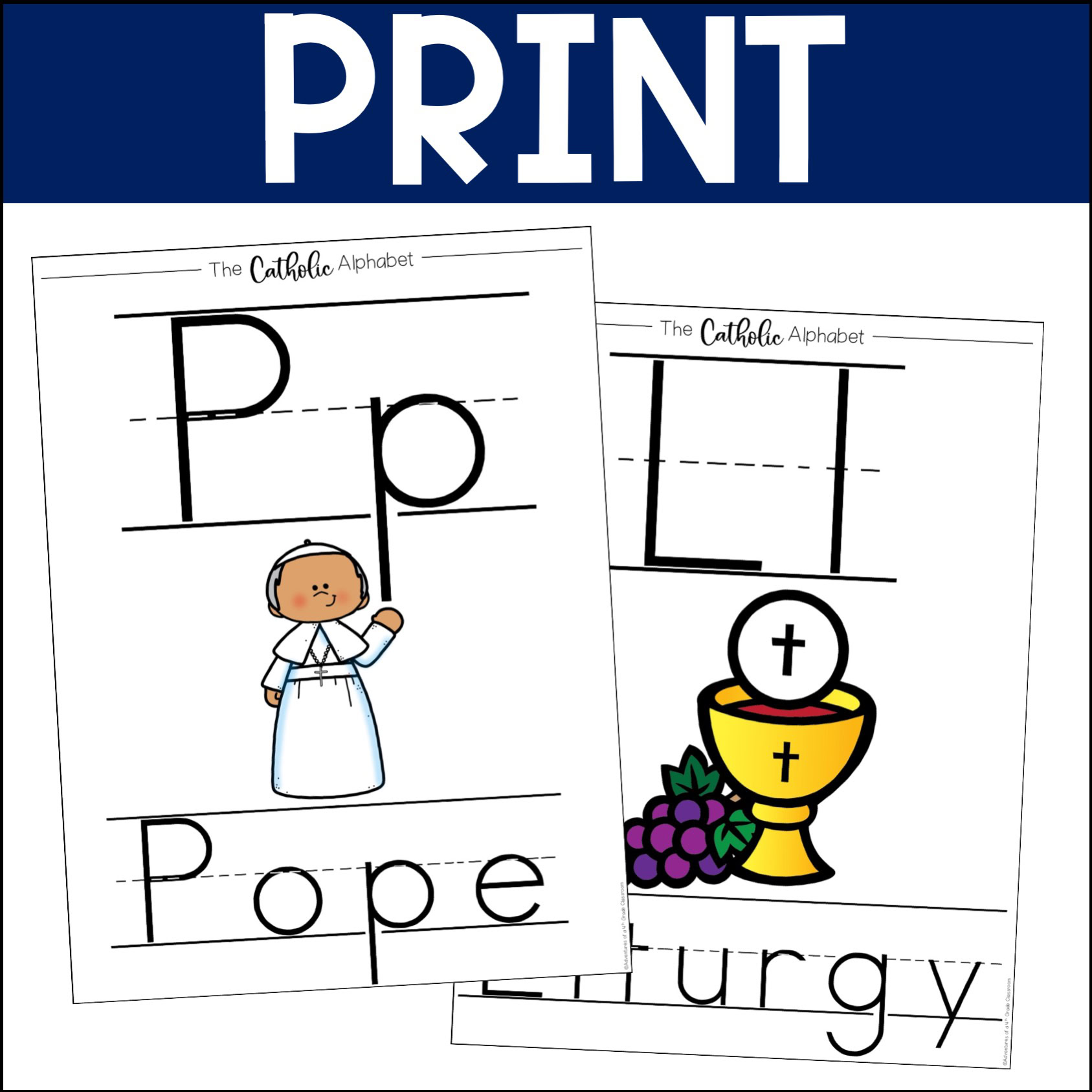 Catholic Alphabet Posters - Image 4