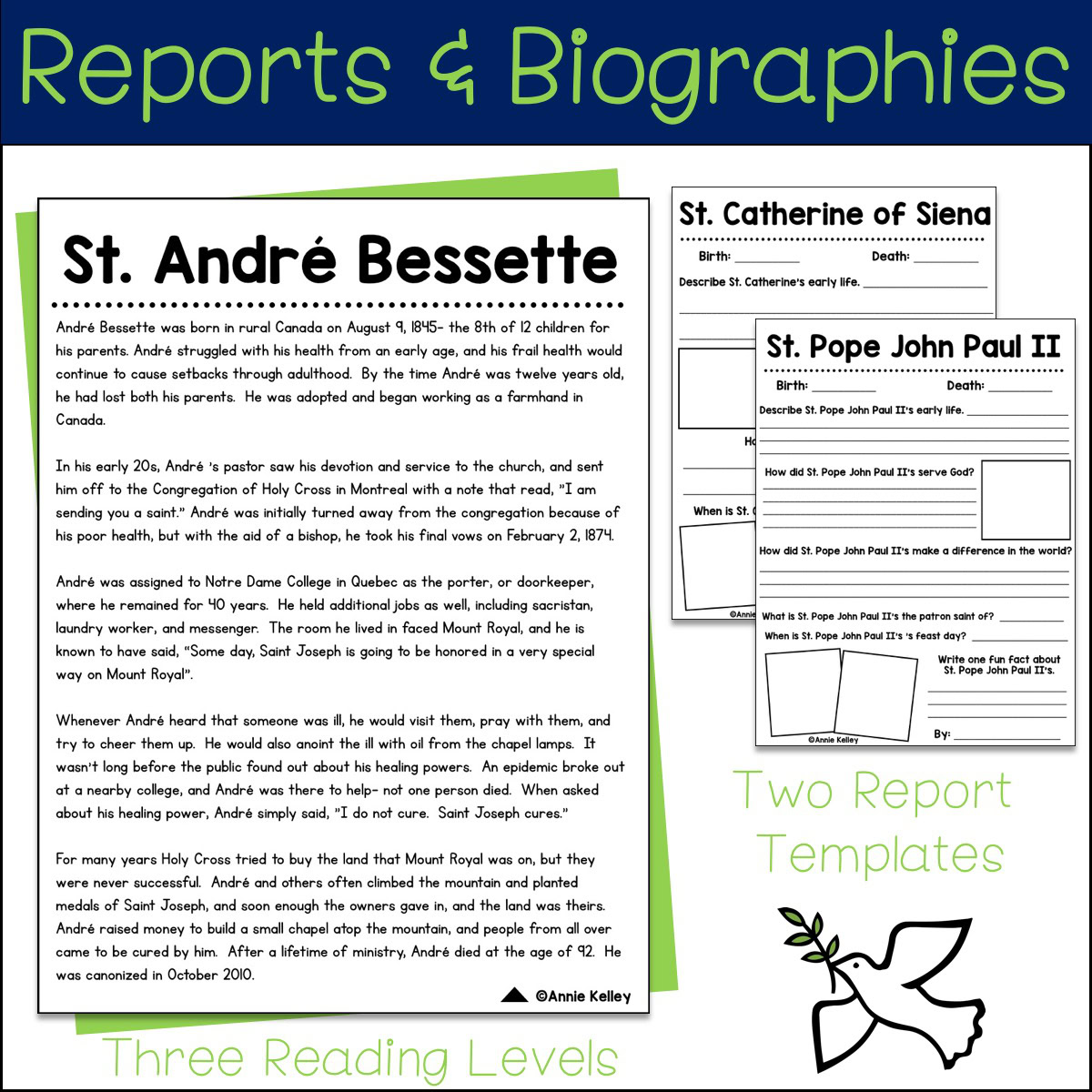 All Saints' Day Bundle- Saint Biographies & Bulletin Board - Image 3