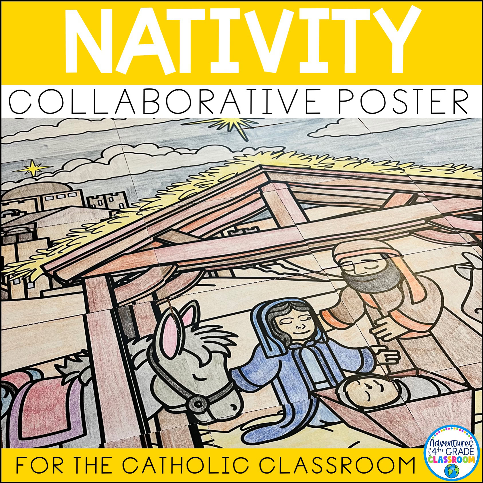 Nativity Scene Collaborative Poster