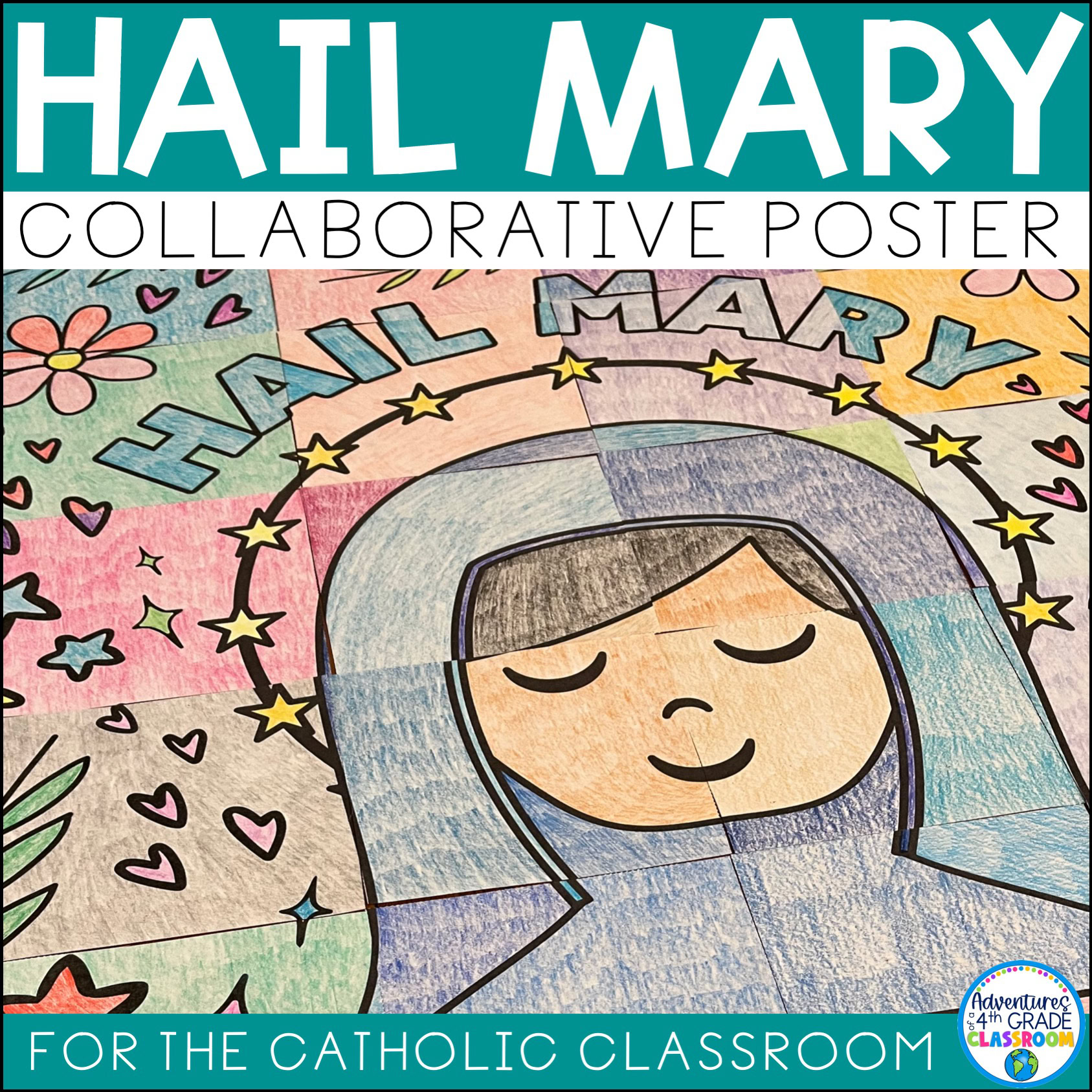 Hail Mary | Collaborative Poster | Catholic | Immaculate Conception