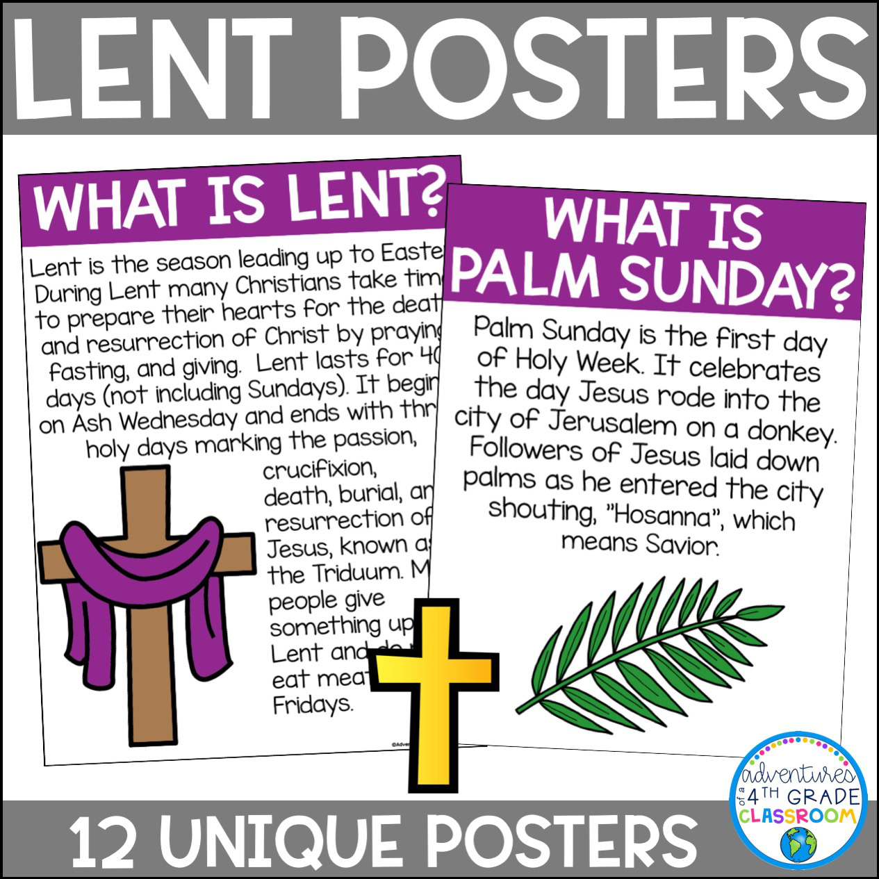 Lent Posters | Classroom Decor