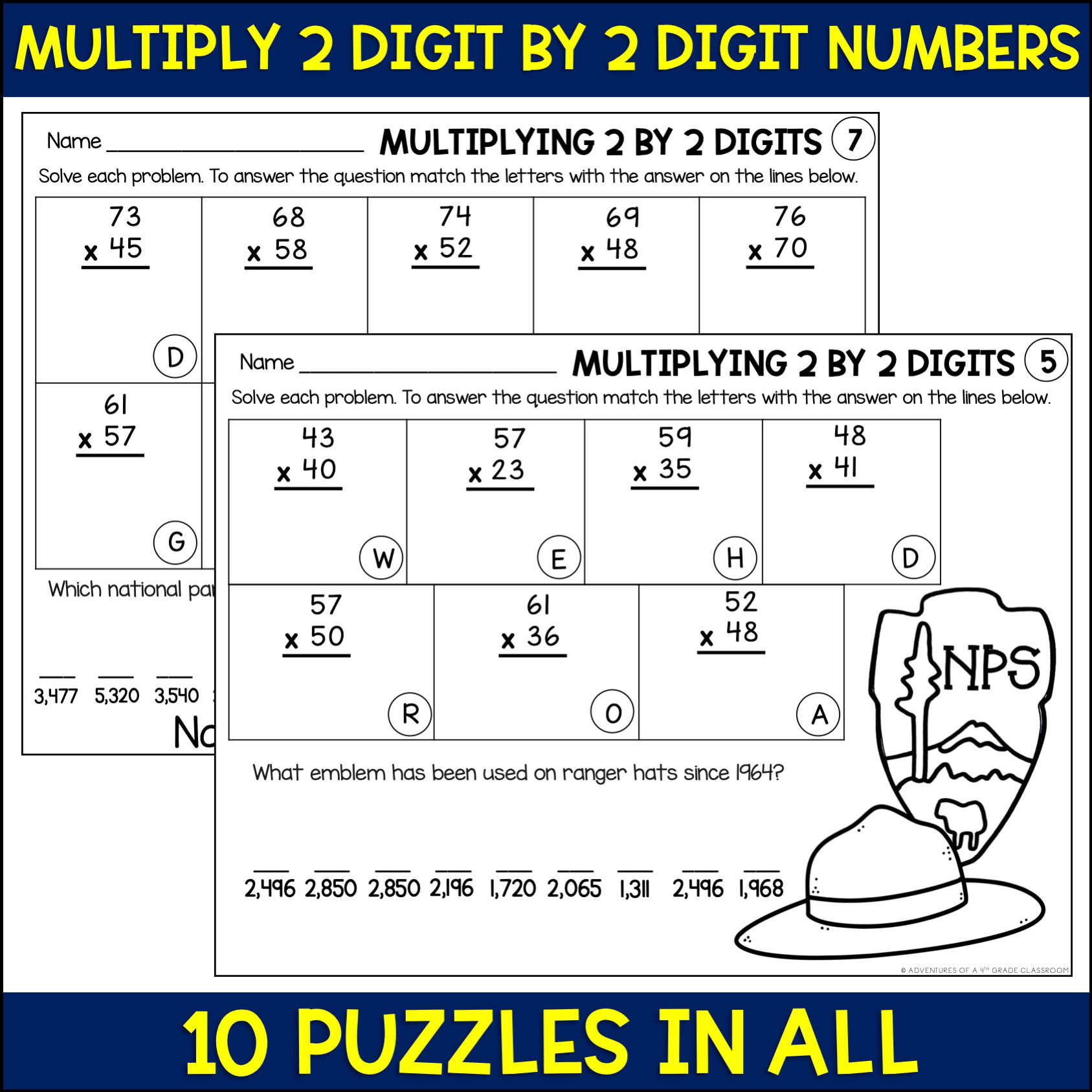 2 Digit by 2 Digit Multiplication | Review Puzzles - Image 2