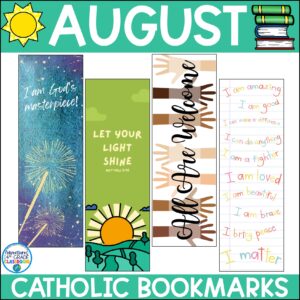 Back to School Catholic Bookmarks | August