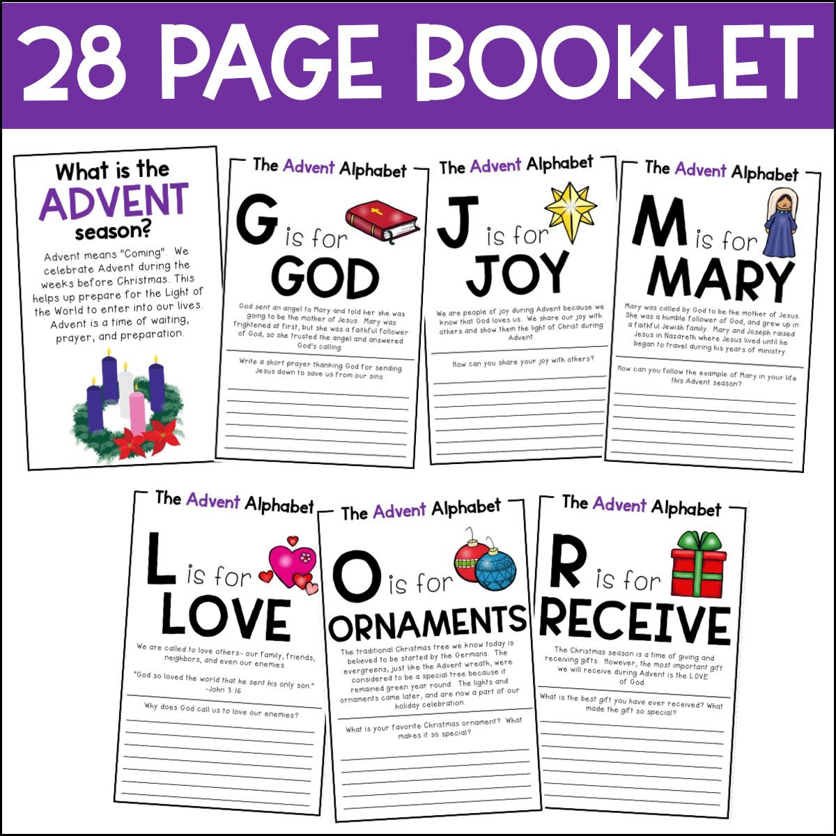 Advent Alphabet & Booklet | Upper Elementary - Image 3