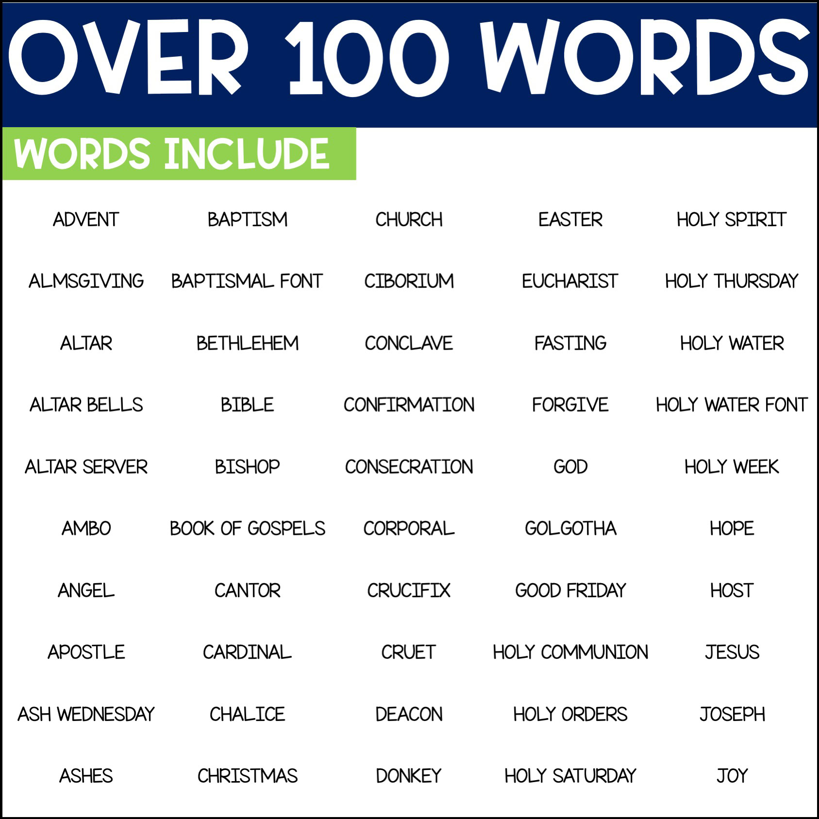 Catholic Vocabulary Word Wall - Image 2