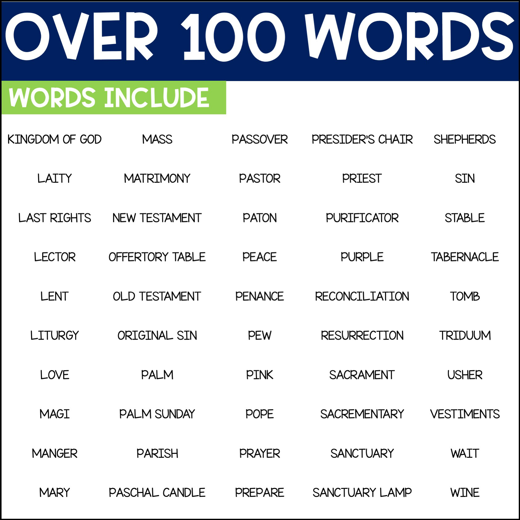 Catholic Vocabulary Word Wall - Image 3