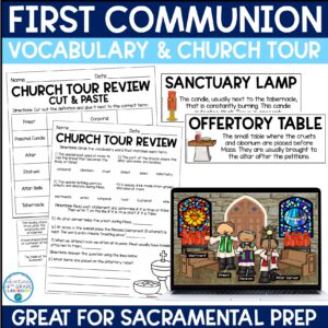 First Communion Vocabulary and Church Tour