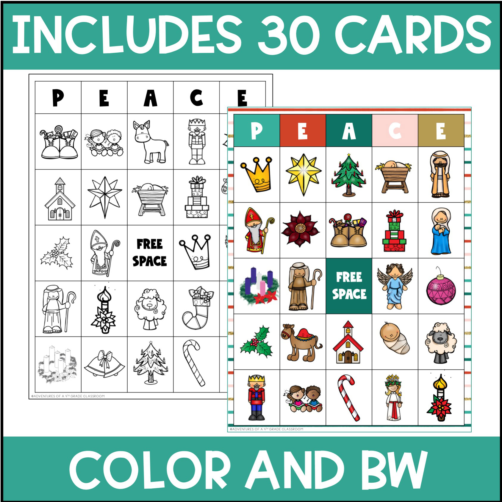 Advent Season Bingo Game Activity Catholic - Image 2