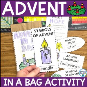 Advent in a Bag Craft Coloring and Tracing Activity Catholic Traditions & Symbols