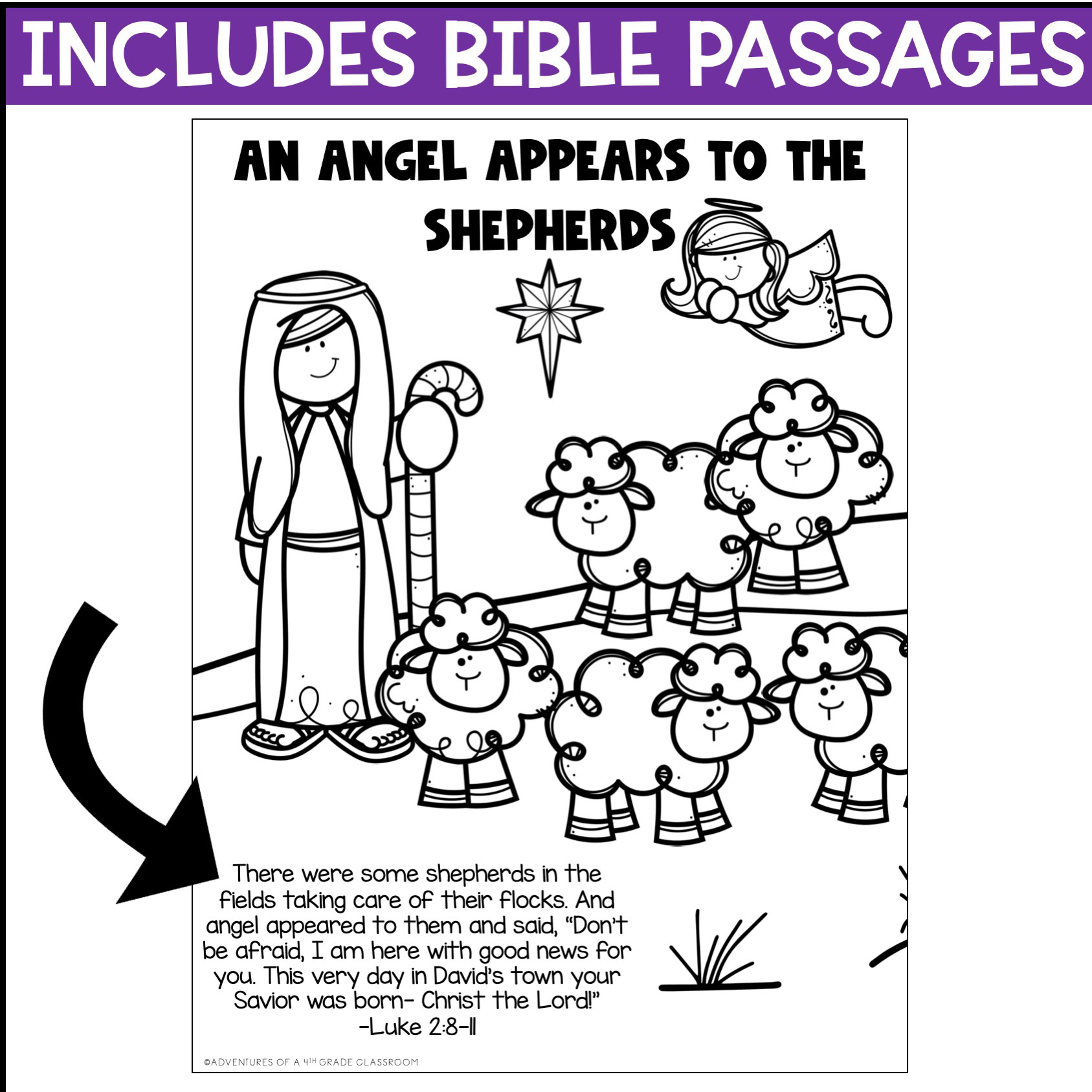 Nativity and Christmas Coloring Pages Activity Booklet - Catholic Bible Story - Image 2
