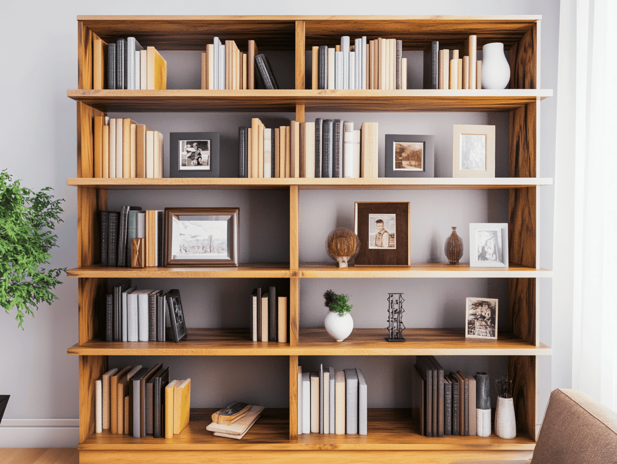 Thwmas. A completely realistic looking bookshelf in a living 5a21557b 3f30 4137 9d42 f4229d0792c8