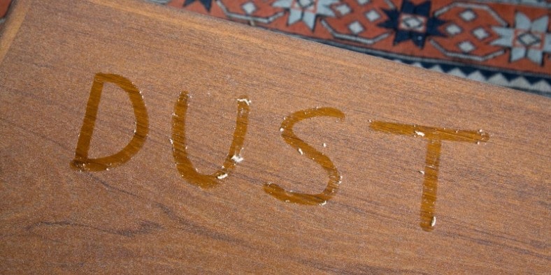 Which air purifier is best for dust image of dust on table