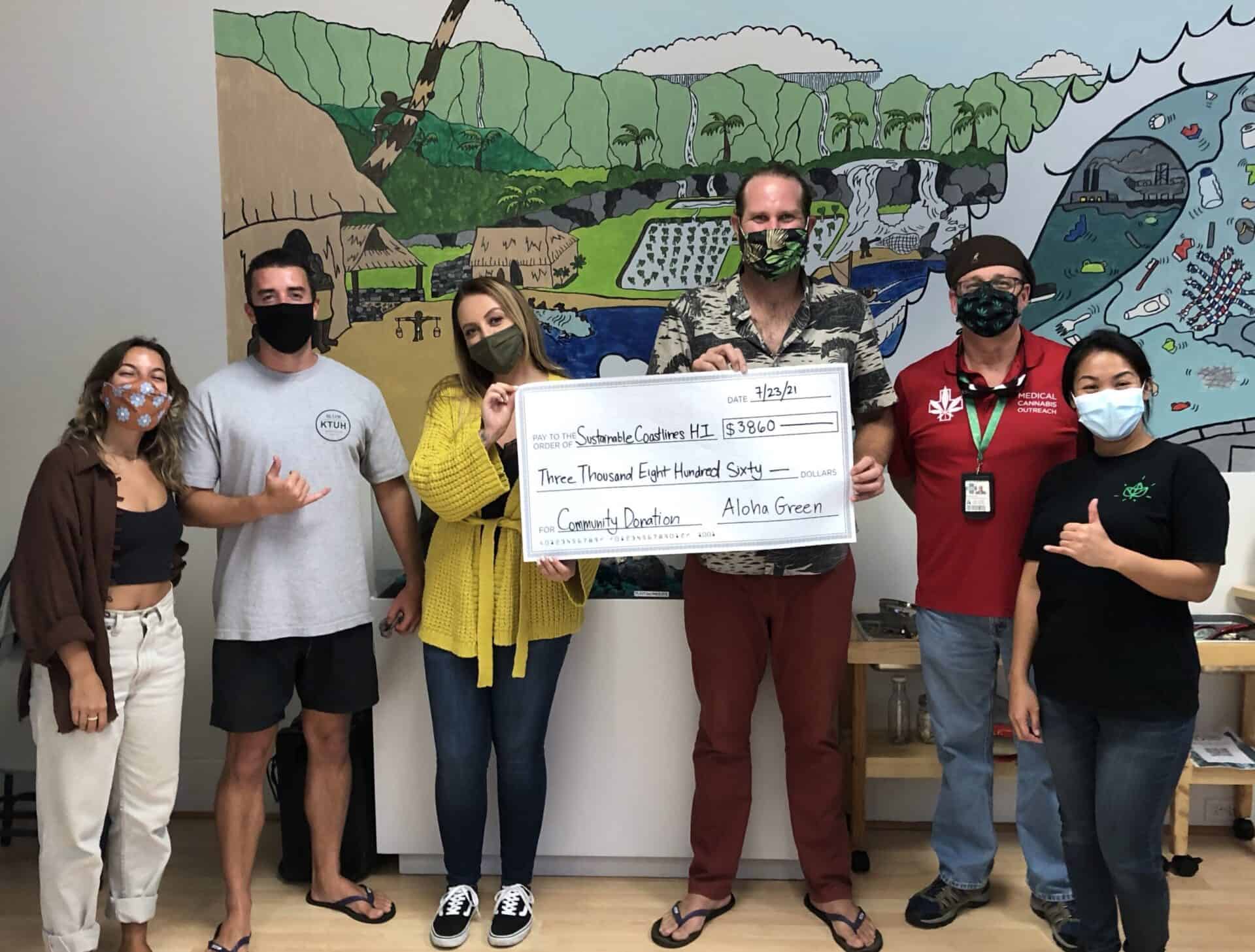 Community Check Donation to Sustainable Coastlines