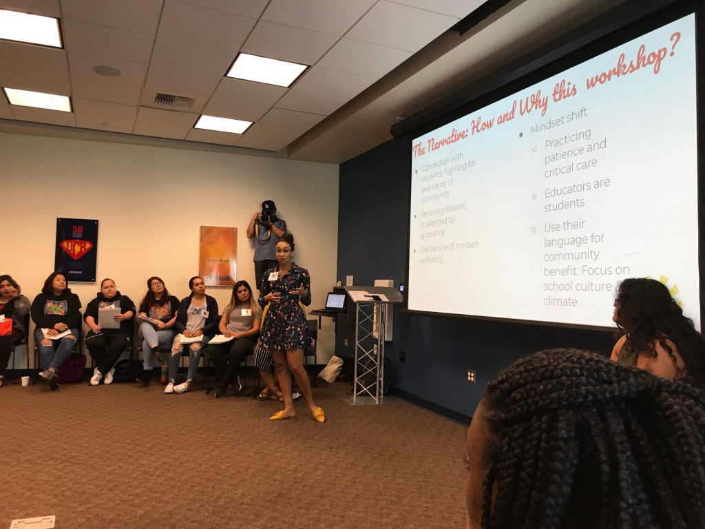 Altagracia Montilla facilitating workshop session