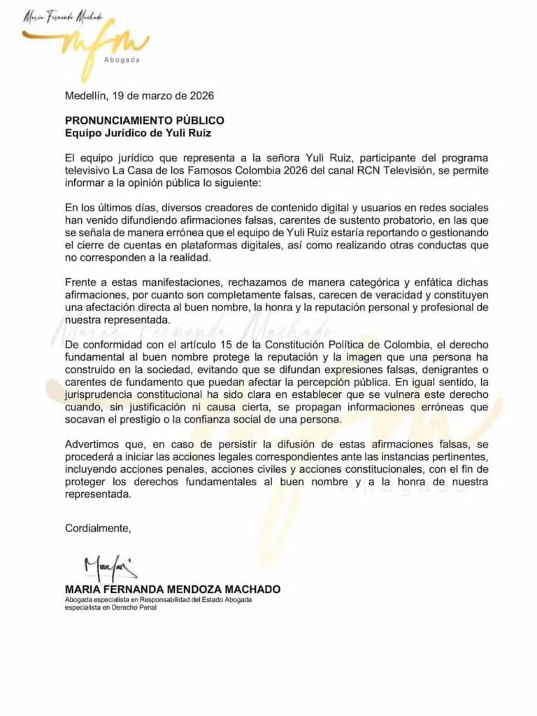 Yuli Ruiz en el ojo del huracán: lo que se sabe