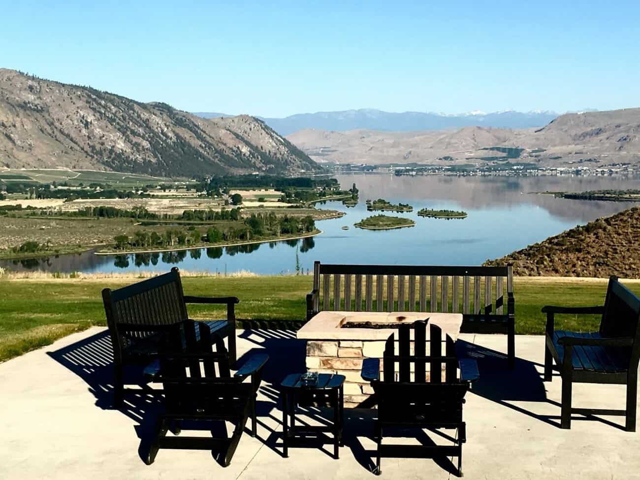 Expansive golf course in scenic landscape