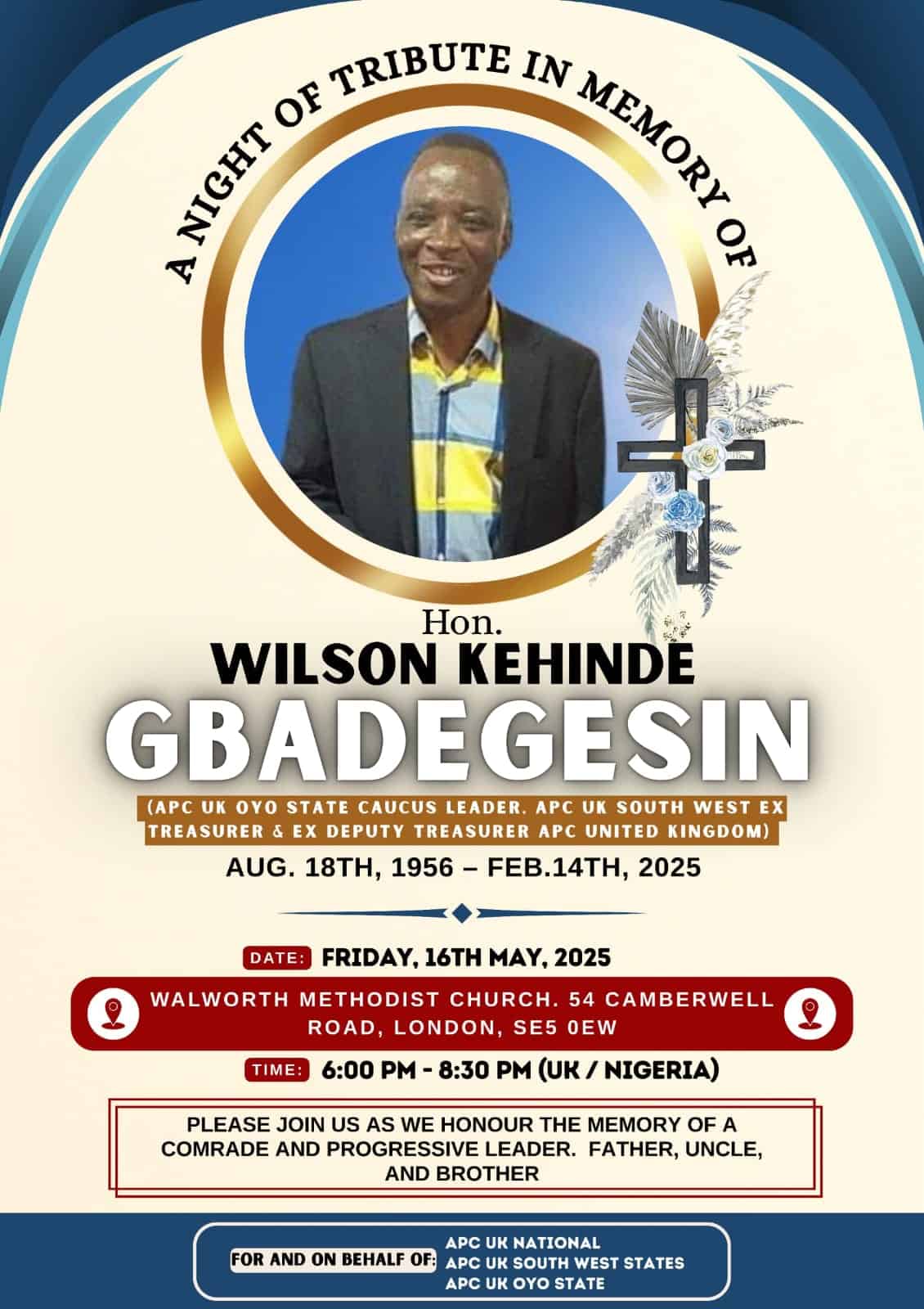 A Night of Tribute in Honour of Hon. Wilson Kehinde Gbadegesin
