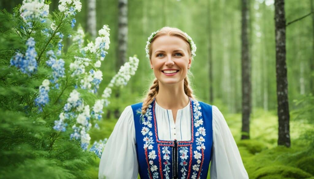Suomalainen kansallispuku juhlapukeutumisena Suomalainen kansallispuku juhlapukeutumisena
