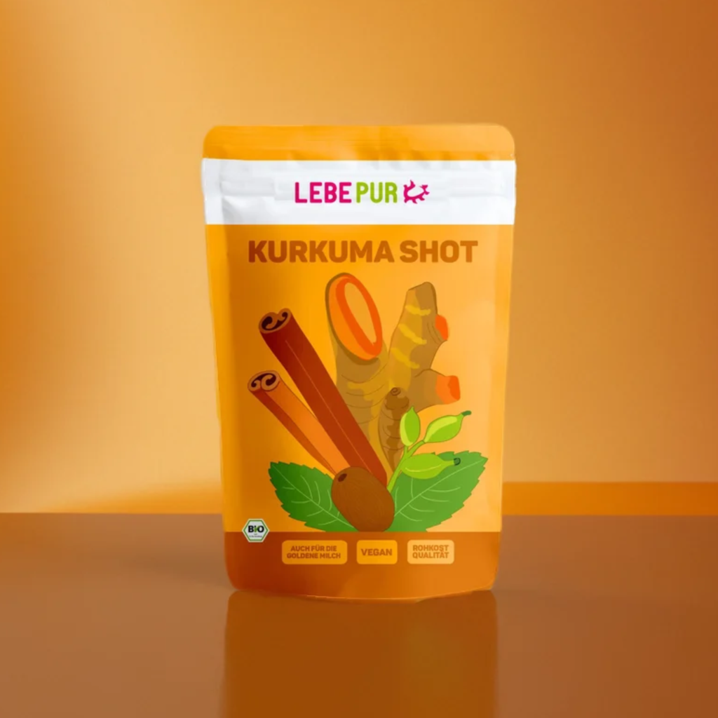 Kurkuma Shot Pulver mit Ingwer & Zimt Bio - Lebepur