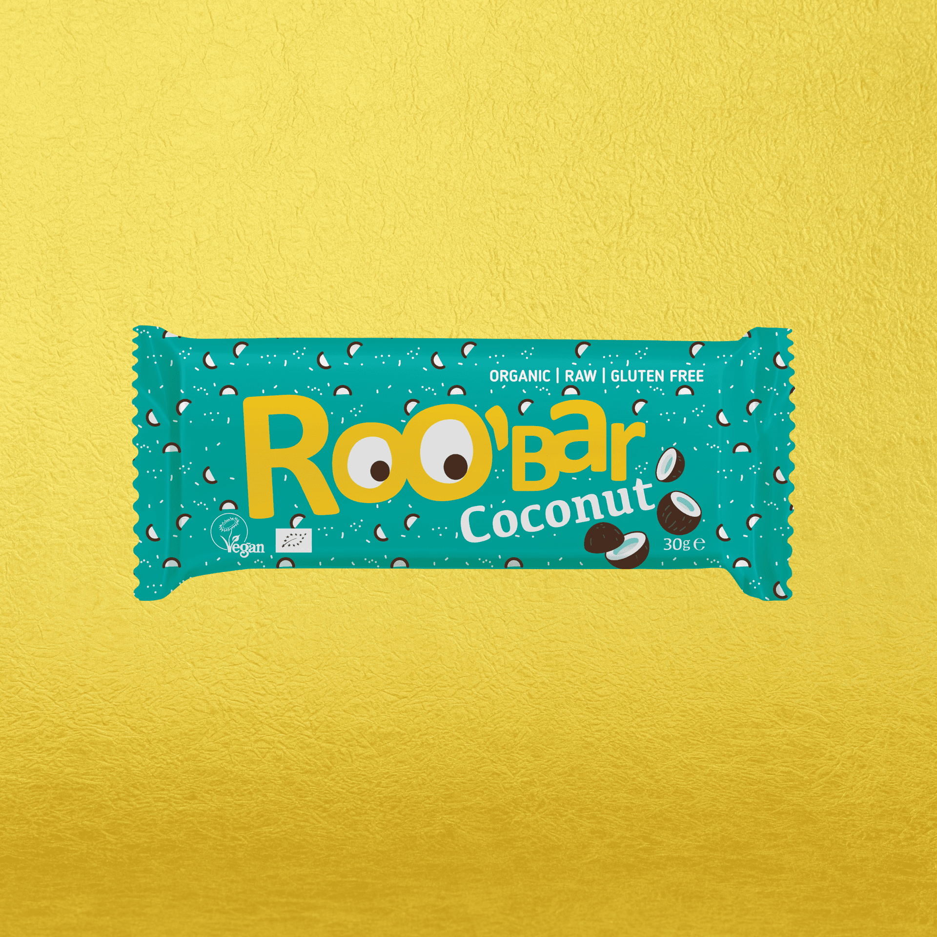 Kokosnuss trifft auf Chia-Protein – ein angenehm bissiger, natürlich süsser bio-veganer Snack für unterwegs oder zwischendurch.