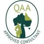 QAA Approved Consultant logo with Australia map and tree.