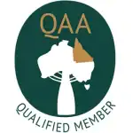QAA Certified Arbor Australis logo with Australia map and tree.