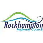 Rockhampton Regional Council logo with green and blue waves.