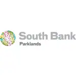 South Bank Parklands logo with colorful circular design and text.