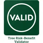 Tree Risk-Benefit Validator icon with 'VALID' inside a circle.