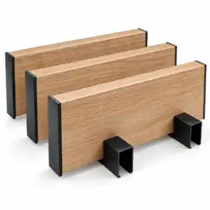 ระแนงเหล็กลายไม้ ขนาด 100 x 25 x 4000 mm. สีบีช (Beech)