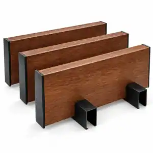 ระแนงเหล็กลายไม้ ขนาด 100 x 25 x 4000 mm. สีวอลนัท (Walnut)