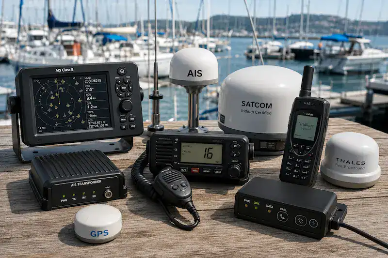 Equipos AIS y comunicaciones satelitales