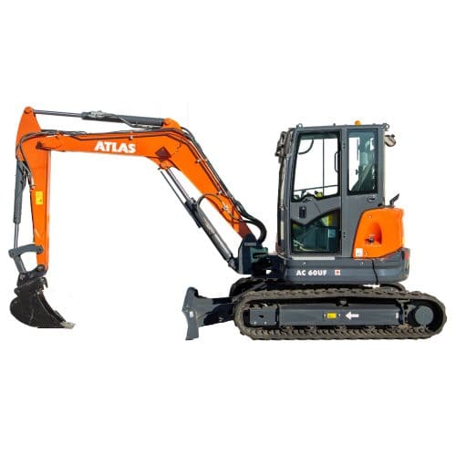 Atlas AC 60 UF gumihevederes midi forgókotró 3 év / 3000 óra garanciával
