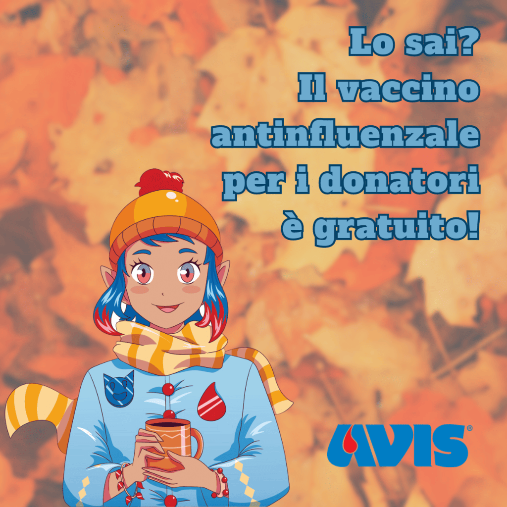 Campagna vaccinazione antinfluenzale 2023: Sandy invita i donatori a fare gli anticorpi in vista della stagione fredda