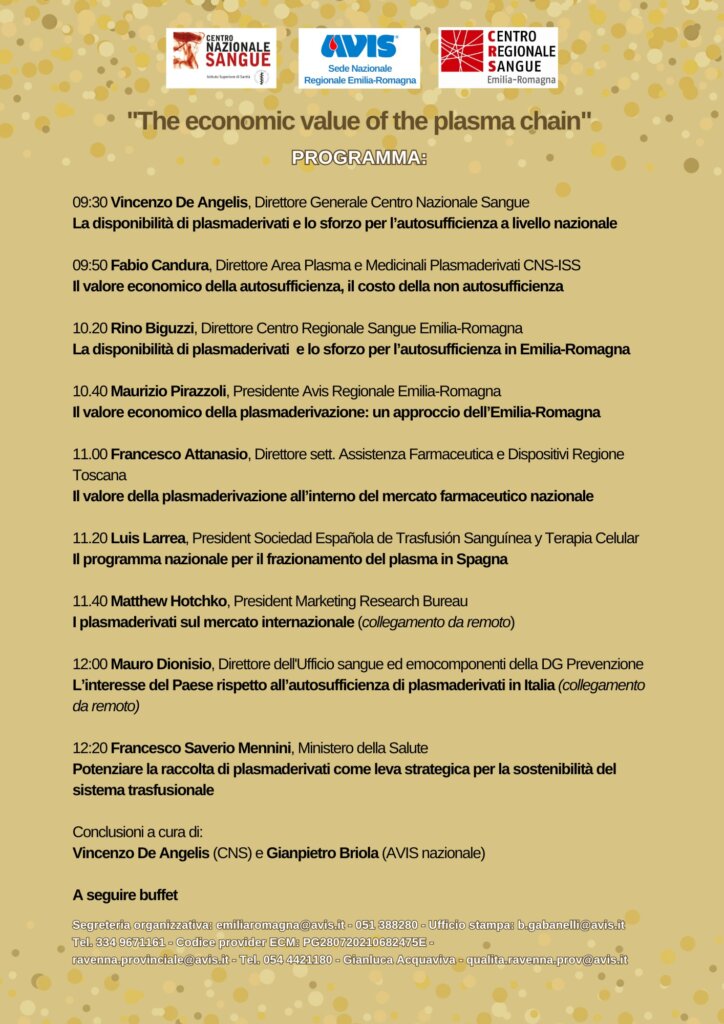 programma convegno ecm plasma 22 nov