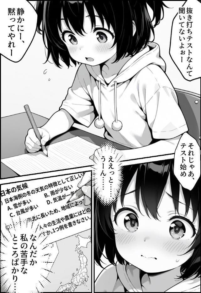 抜き打ち小テスト〜放課後の罰授業〜【モザイク版】 hitomiエロ漫画raw(同人誌)無料サンプル画像002