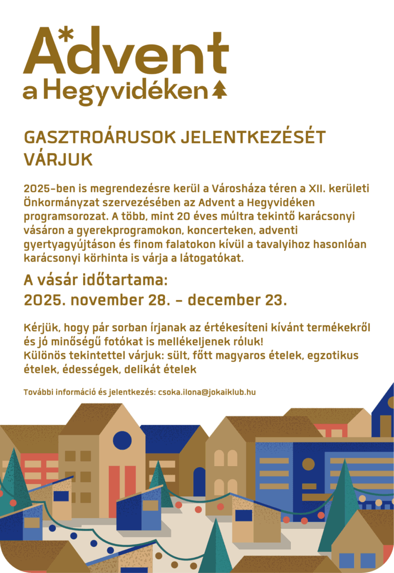Vásári árusok jelentkezését várjuk!