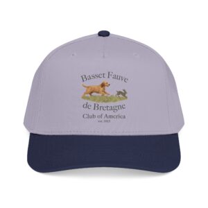 Embroidered Basset dog cap with logo design